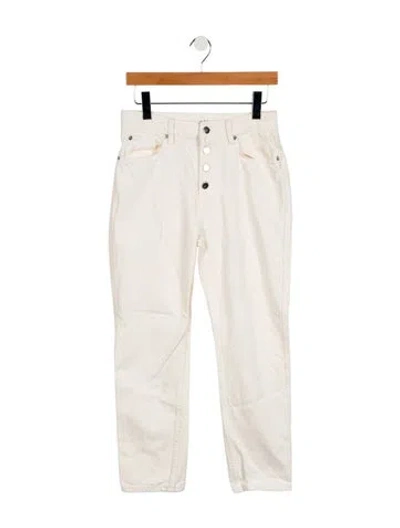 Pre-owned Ba&sh Mid-rise Skinny Leg Jeans In White