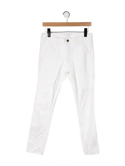 Pre-owned Ba&sh Mid-rise Skinny Leg Jeans In White
