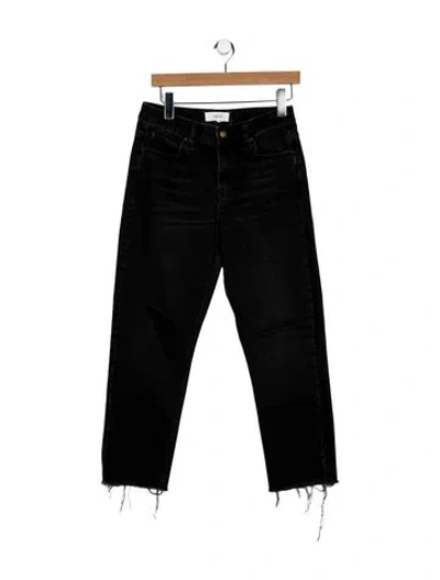 Pre-owned Ba&sh Mid-rise Straight Leg Jeans In Black