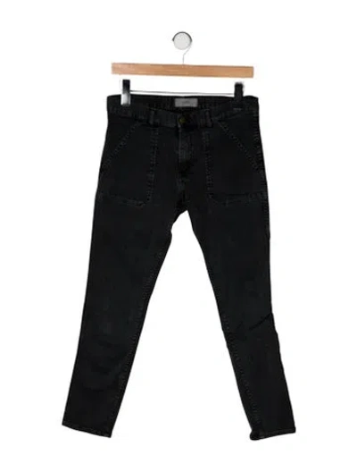 Pre-owned Ba&sh Mid-rise Straight Leg Jeans In Black
