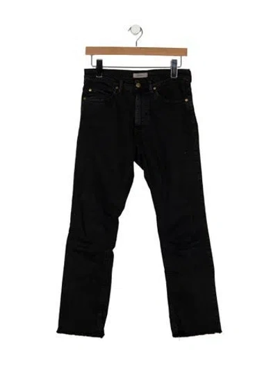Pre-owned Ba&sh Mid-rise Straight Leg Jeans In Black