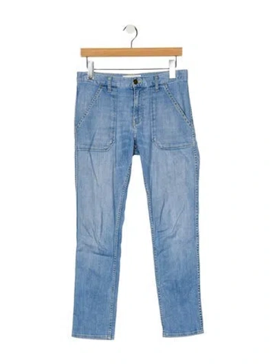 Pre-owned Ba&sh Mid-rise Straight Leg Jeans In Blue