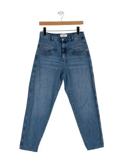 Pre-owned Ba&sh Mid-rise Straight Leg Jeans In Blue