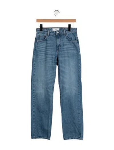 Pre-owned Ba&sh Mid-rise Straight Leg Jeans In Blue