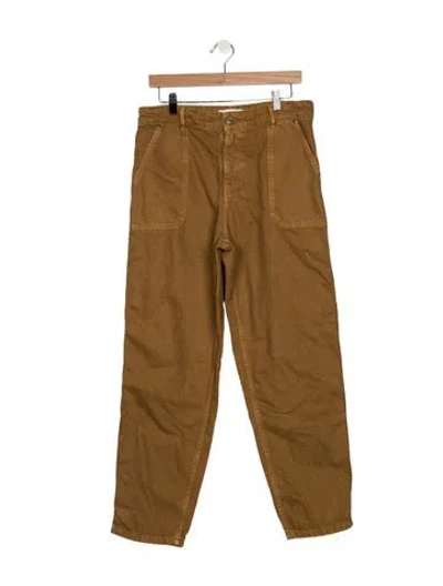 Pre-owned Ba&sh Mid-rise Straight Leg Jeans In Brown