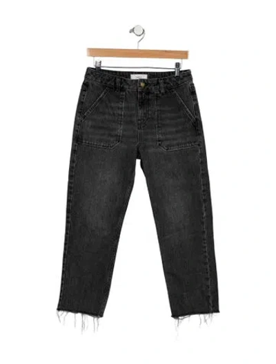 Pre-owned Ba&sh Mid-rise Straight Leg Jeans In Gray