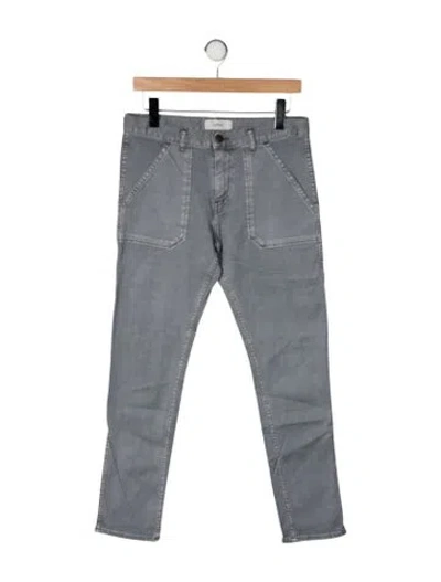 Pre-owned Ba&sh Mid-rise Straight Leg Jeans In Gray