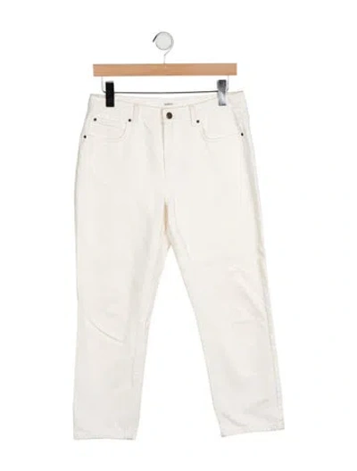 Pre-owned Ba&sh Mid-rise Straight Leg Jeans In Neutral
