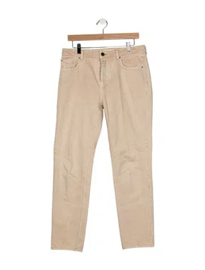 Pre-owned Ba&sh Mid-rise Straight Leg Jeans In Neutrals