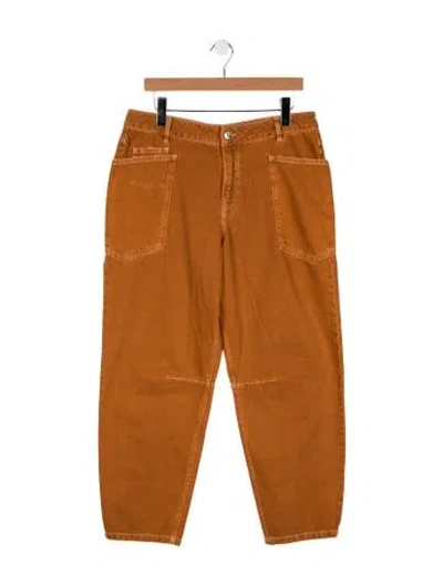 Pre-owned Ba&sh Mid-rise Straight Leg Jeans W/ Tags In Orange
