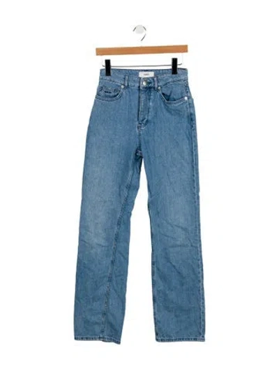Pre-owned Ba&sh Mid-rise Wide Leg Jeans In Blue