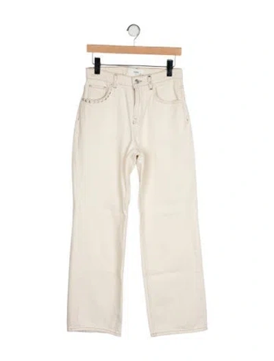 Pre-owned Ba&sh Mid-rise Wide Leg Jeans In Neutral