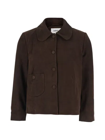 Ba&sh Milas Button Pocket Jacket In Brown