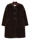 Ba&sh Millie Button-fastening Coat In Brown