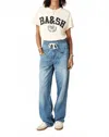 Ba&sh Mima Blue Drawstring Straight Jean In Blue