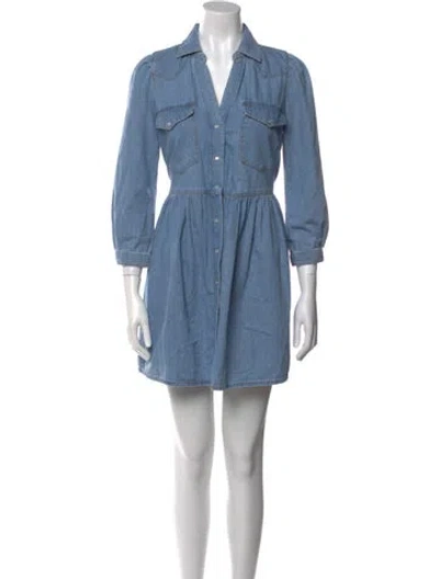 Pre-owned Ba&sh Mini Dress In Blue
