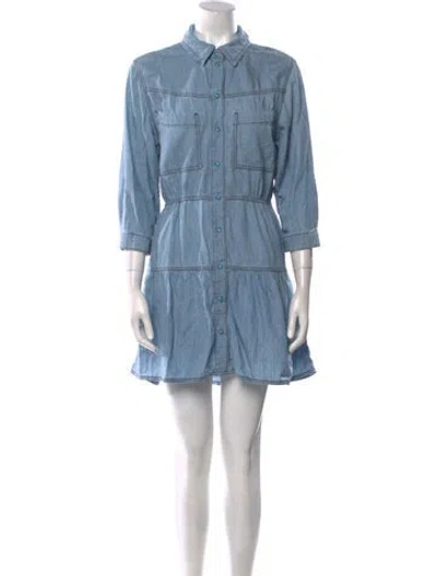 Pre-owned Ba&sh Mini Dress In Blue