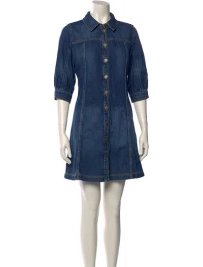 Pre-owned Ba&sh Mini Dress In Blue