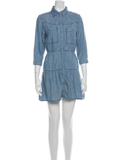 Pre-owned Ba&sh Mini Dress In Blue