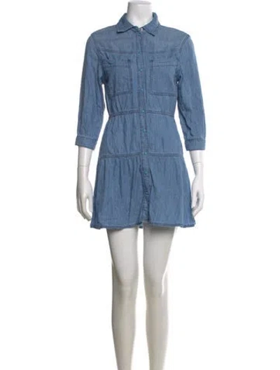 Pre-owned Ba&sh Mini Dress In Blue