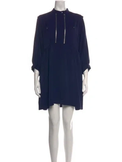Pre-owned Ba&sh Mini Dress In Blue