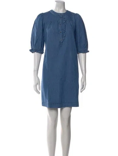 Pre-owned Ba&sh Mini Dress In Blue
