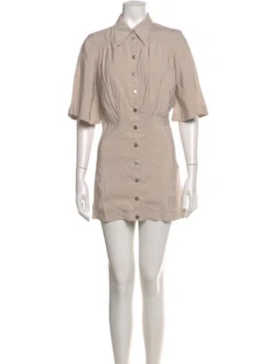 Pre-owned Ba&sh Mini Dress In Neutral