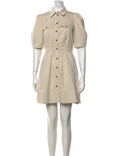 Pre-owned Ba&sh Mini Dress In Neutrals