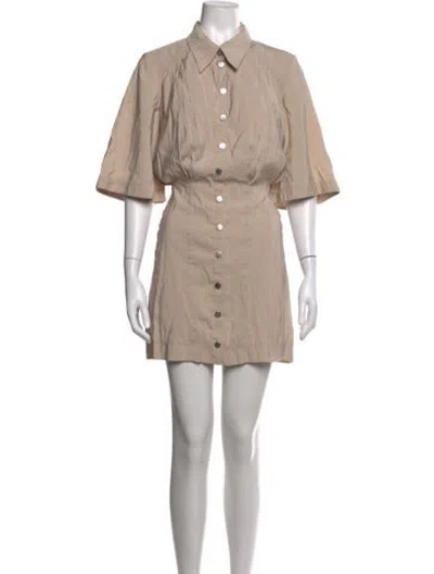 Pre-owned Ba&sh Mini Dress In Neutrals