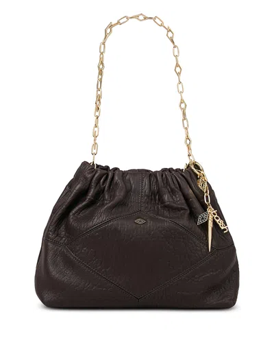 Ba&sh Ba & Sh Mini Jun Crinkle Suede Tote In Brown