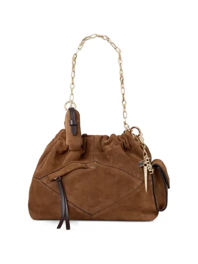 Ba&sh Mini June Chain-link Shoulder Bag In Brown