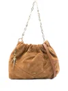 Ba&sh Mini June Suede Tote Bag In Neutral