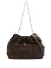 Ba&sh Mini June Suede Tote Bag In Brown