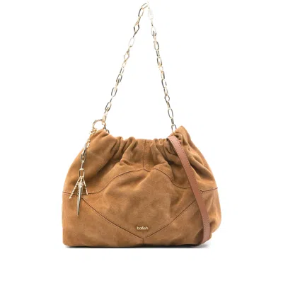 Ba&sh Mini June Suede Tote Bag In Brown