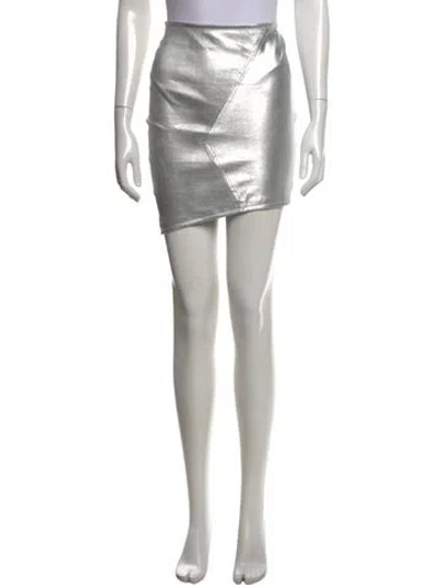 Pre-owned Ba&sh Mini Skirt In Silver
