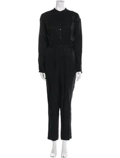 Pre-owned Ba&sh Mock Neck Jumpsuit In Black