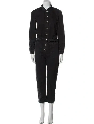 Pre-owned Ba&sh Mock Neck Jumpsuit In Blue