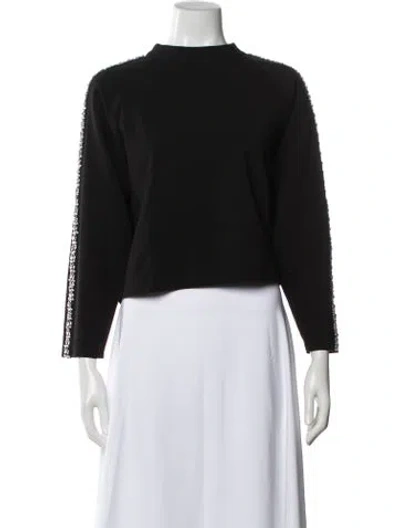 Pre-owned Ba&sh Mock Neck Long Sleeve Top In Black