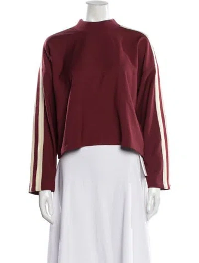 Pre-owned Ba&sh Mock Neck Long Sleeve Top In Pink