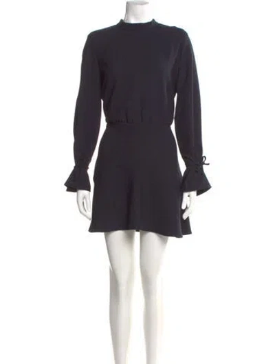 Pre-owned Ba&sh Mock Neck Mini Dress W/ Tags In Black
