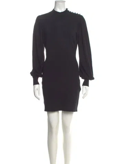 Pre-owned Ba&sh Mock Neck Mini Dress W/ Tags In Gray