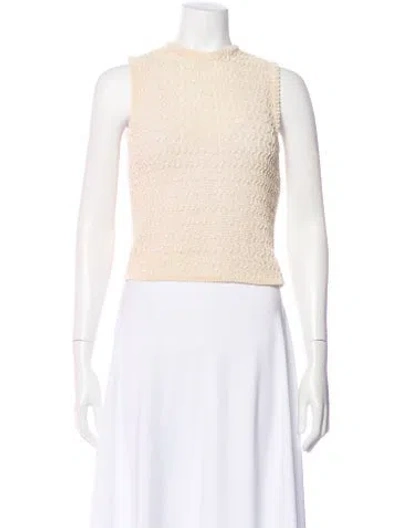 Pre-owned Ba&sh Mock Neck Sleeveless Top W/ Tags In Neutral