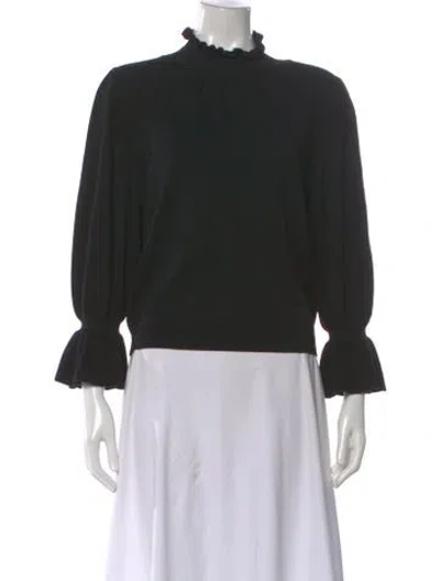 Pre-owned Ba&sh Mock Neck Sweater In Black