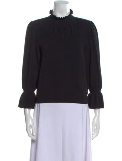 Pre-owned Ba&sh Mock Neck Sweater In Black
