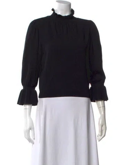 Pre-owned Ba&sh Mock Neck Sweater In Black