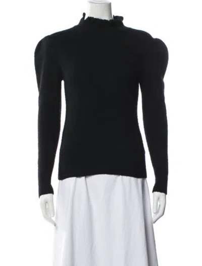 Pre-owned Ba&sh Mock Neck Sweater In Black