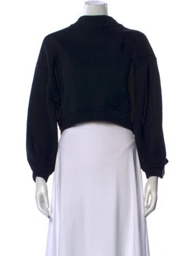 Pre-owned Ba&sh Mock Neck Sweater In Black