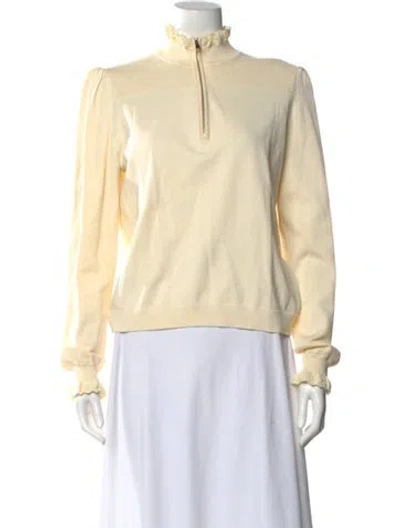 Pre-owned Ba&sh Mock Neck Sweater In Neutral