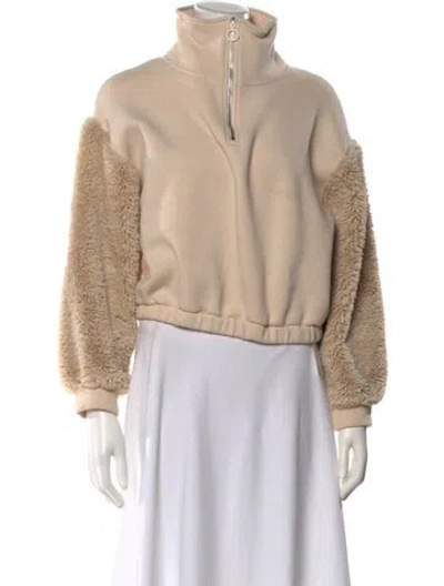 Pre-owned Ba&sh Mock Neck Sweater In Neutral