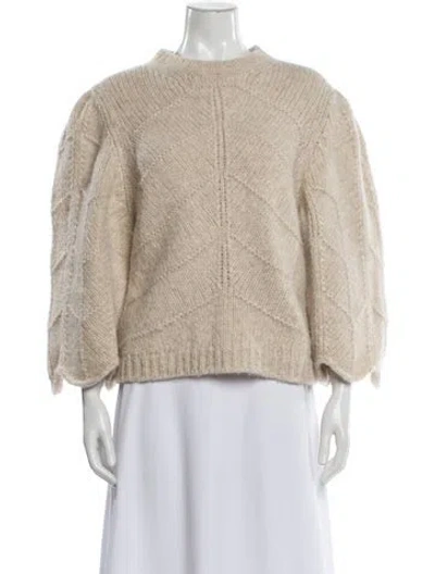 Pre-owned Ba&sh Mock Neck Sweater In Neutral